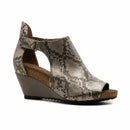 Snakeskin Wedge Sandal
