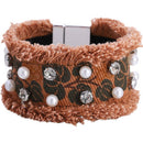 Retro Print Denim Bracelet