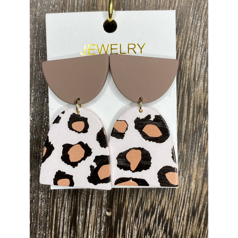 Lopsided Leopard Earrings