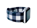 Black and White Buffalo Plaid Apple Watch Band