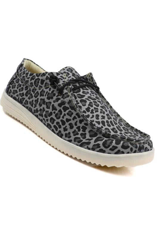 Wanda 1 Gray Leopard Sneakers