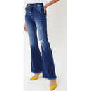 Kancan High Rise Button Fly Flare Jeans