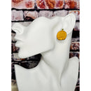 Clay Pumpkin Stud Earrings