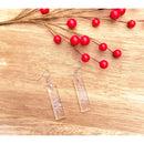 Engraved Clear Acrylic Pine Tree Earrings
