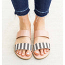 Beige & Black Knit Sandal