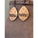 copper holographic mama earrings