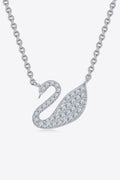 Moissanite Swan 925 Sterling Silver Necklace