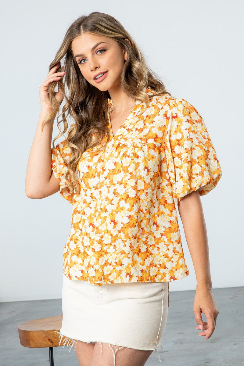 The Sunny Flower Print Top