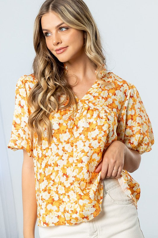 The Sunny Flower Print Top