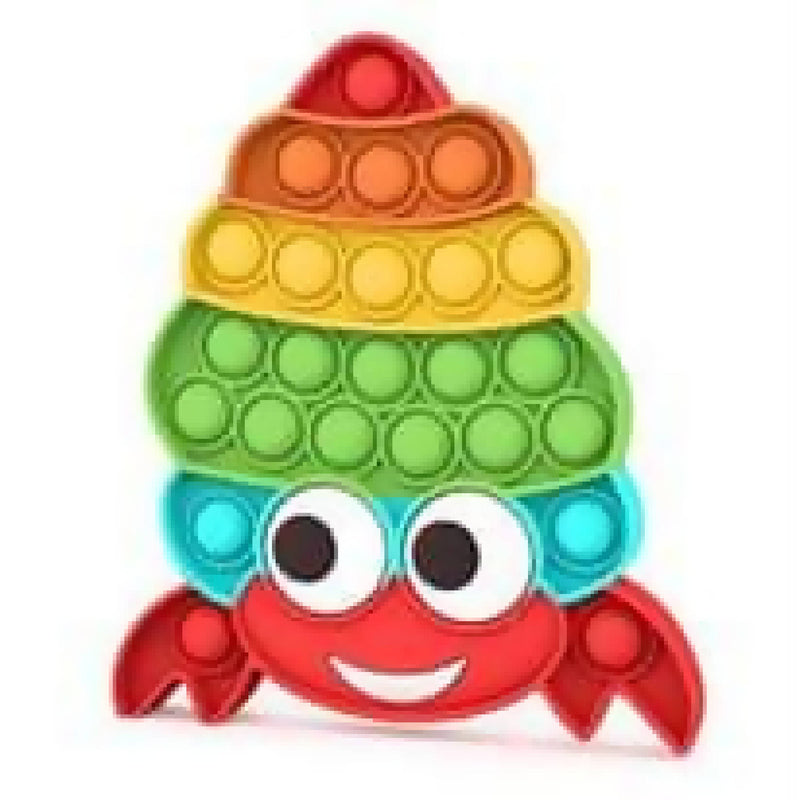 Rainbow Hermit Crab Pop It Fidget Toy
