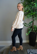 Second Glance Cable Knit Beige Sweater  