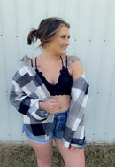 Our Love Story Begins Lace Bralette - black