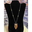 Faux Leather Steer Necklace