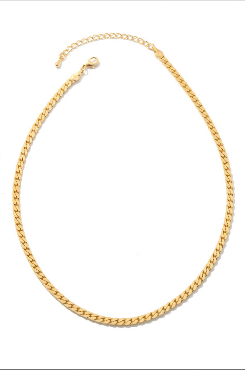 Skye Herringbone Chain Choker Necklace