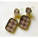 Light Brown Canvas Drop Earrings