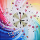 Diamond Dot DIY Paintings- Partial Round Rhinestones 14x14-3 Clock Designs(624)