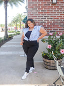 Buttoned Ruffled Sleeve Blouse