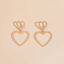 Golden Double Heart Earring - Rhondas Beauty Banter Boutique