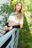 Cheetah Colorblock Sweater