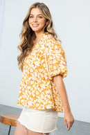 The Sunny Flower Print Top