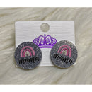 Mama Glitter Stud Earrings
