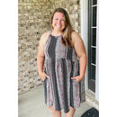 Bohemian ethic print halter dress