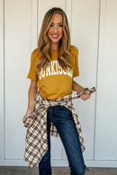 Black & Cider Plaid Top