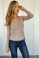 The Kit Henley in Mocha (Buy One, Get One 40% Off)