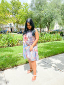 Halter Vintage Boho Print Dress