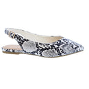 Emerson Snake Black White Slingback Flats