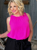 Vicky Fuschia Sleeveless Top