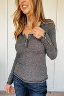 The Kit Henley in Charcoal (Buy One, Get One 40% Off)