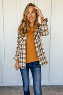 Black & Cider Plaid Top