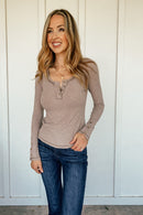 The Kit Henley in Mocha (Buy One, Get One 40% Off)