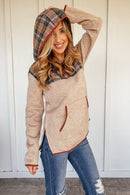 October Plaid Contrast Pullover