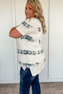 Sierra Striped Tie Dye Tee in Indigo - PLUS