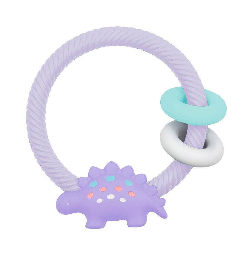 Chew Crew - Silicone Baby Teether - Lilac Dino