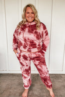 Maroon Tie Dye Lounge Set