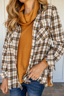 Black & Cider Plaid Top