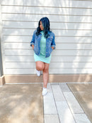 Short Sleeve Mini Dress Green