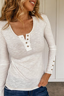 The Kit Henley in Ivory (Buy One, Get One 40% Off)