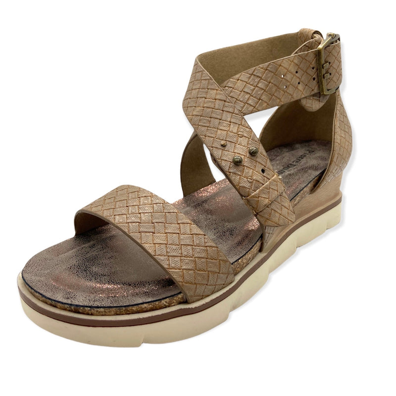 Lisle Taupe Tan Wedges