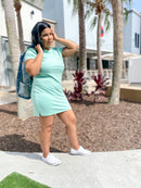 Short Sleeve Mini Dress Green