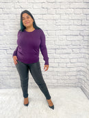 Classic Crewneck Sweater Purple