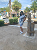 Stripes Pocket T-shirt Dress