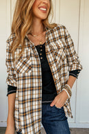 Black & Cider Plaid Top
