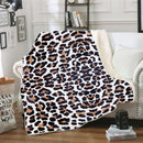 Leopard Plush Throw Blanket Deluxe Size