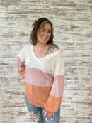 Keep Things Interesting Color Block Top