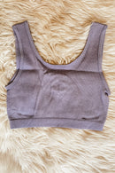 Ribbed Basic Set in Dark Lilac