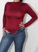 Good Lookin’ Out Turtleneck Bodysuit Burgundy
